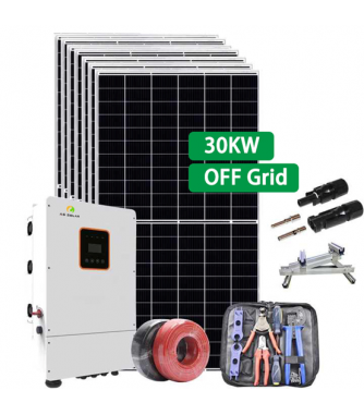 Residential 30KW 30000W 220v/384v Home Electric Solar Energy System Off Grid Solar Power System with Battery