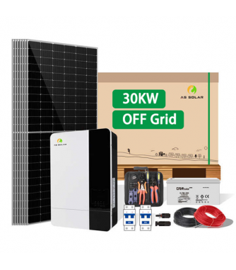 Residential 30KW Off Grid Solar panel System 30000W energy storage solar system complete set